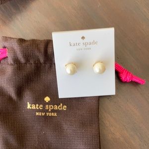 Kate spade pearl and gold earrings